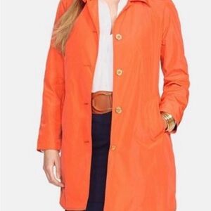 Lauren Ralph Lauren Orange Single-Breasted Trench Coat